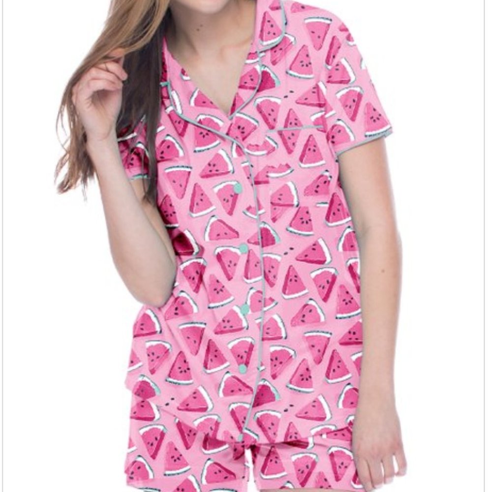 Munki Munki Pink Shorts Pajama Set - Size Small